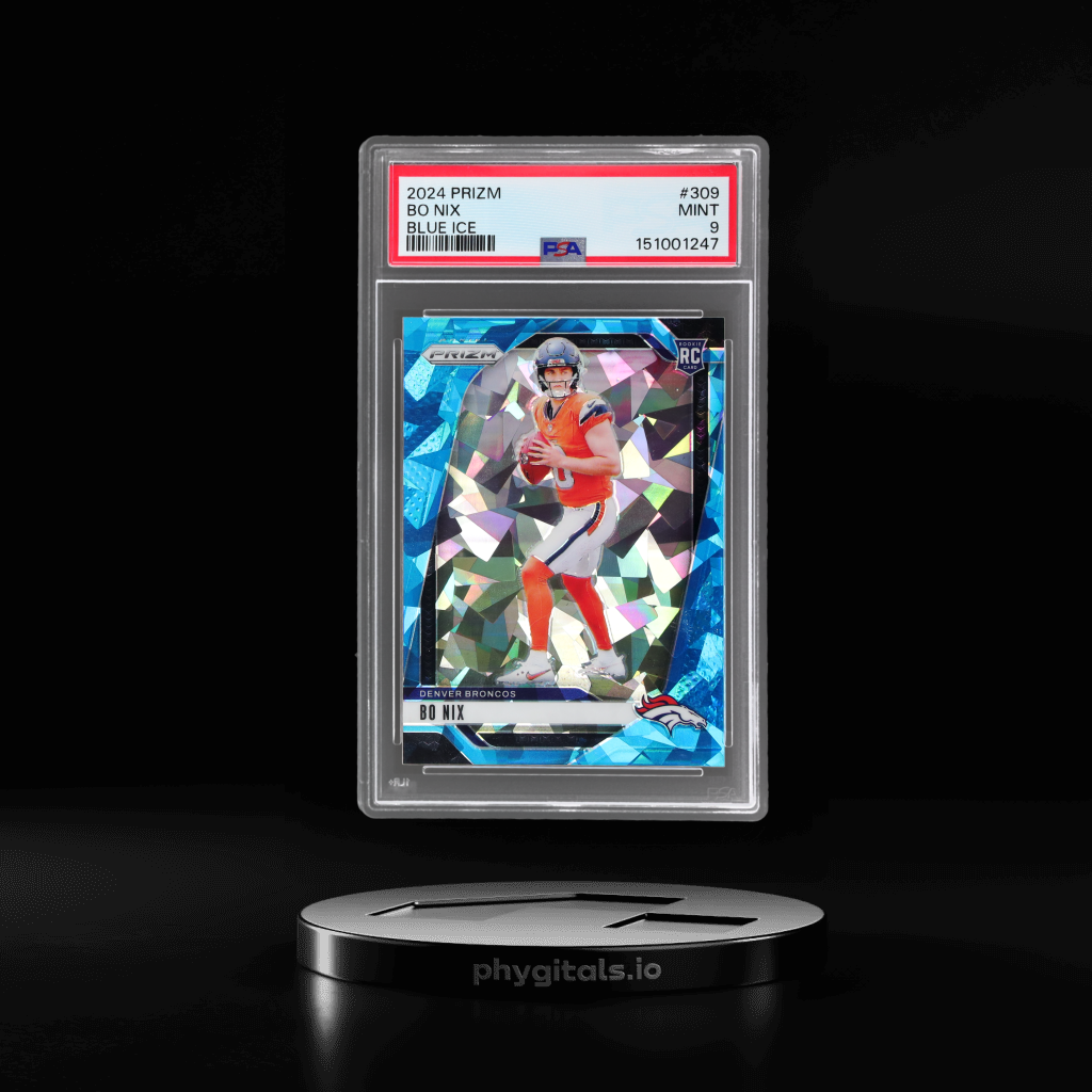 Blue Ice Prizm Bo Nix card artwork