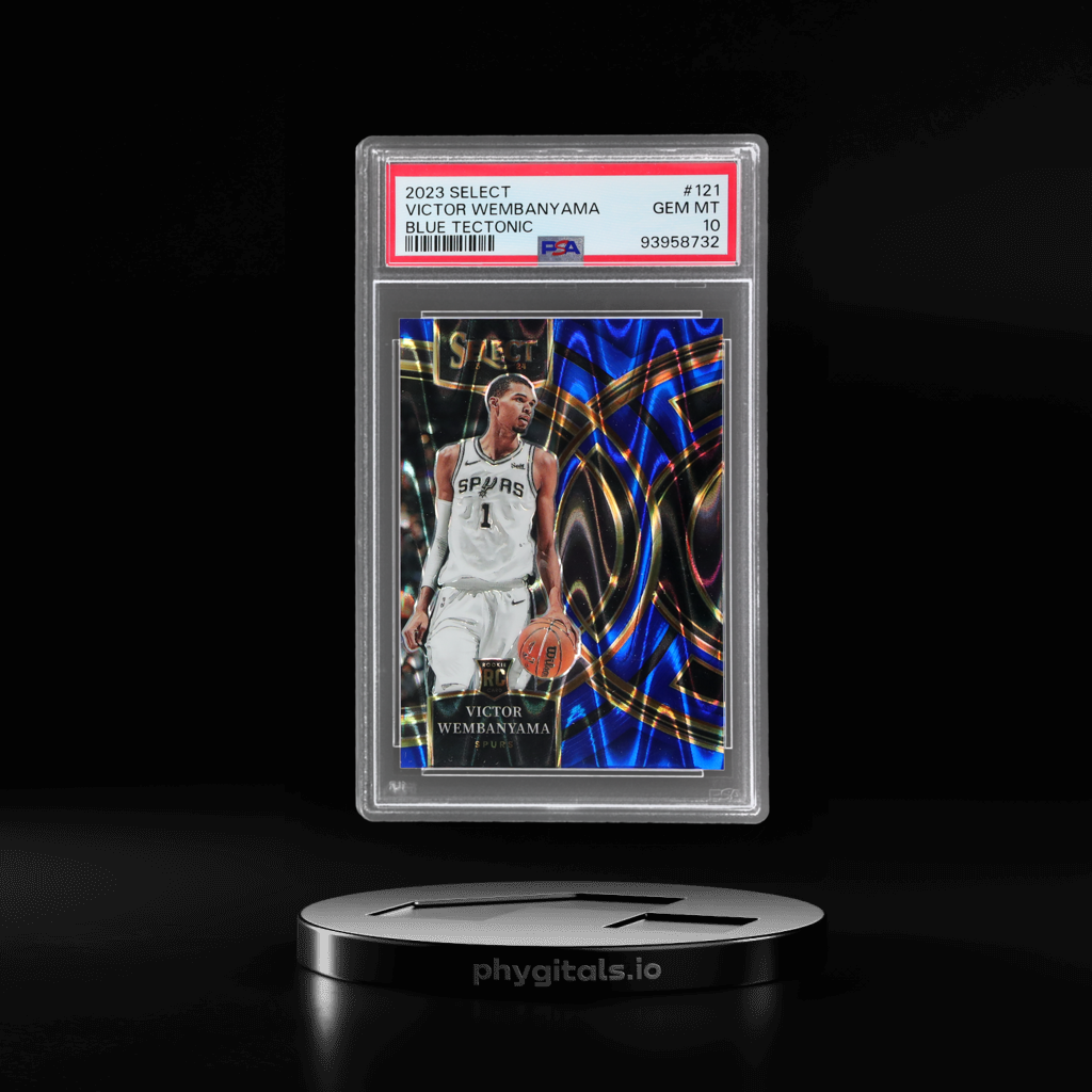 Premier Level Blue Tectonic Victor Wembanyama card artwork