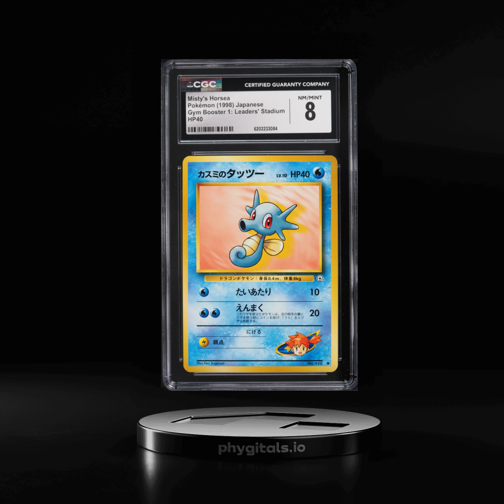 Booster 1 Leaders' Stadium HP40 Misty's Horsea card artwork