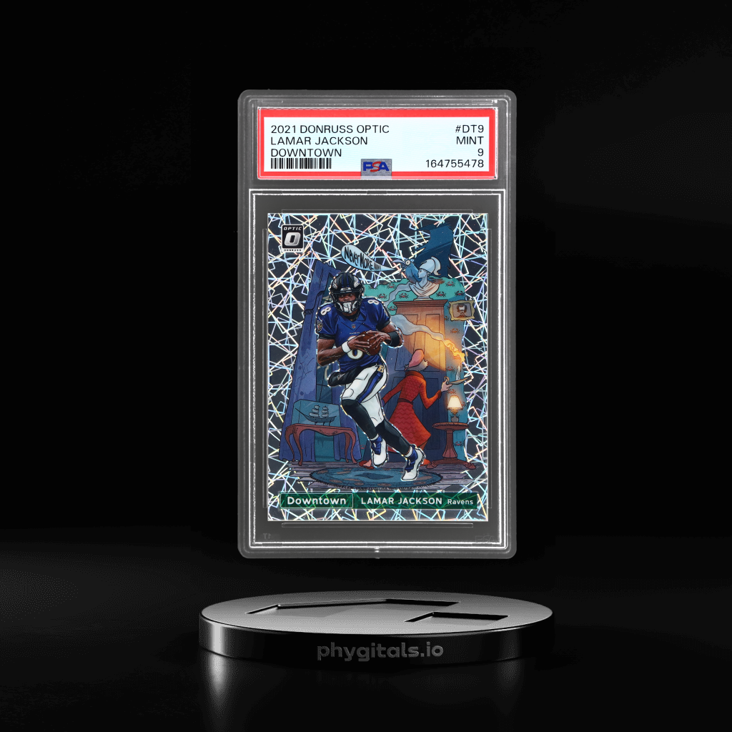 Downtown Lamar Jackson card artwork