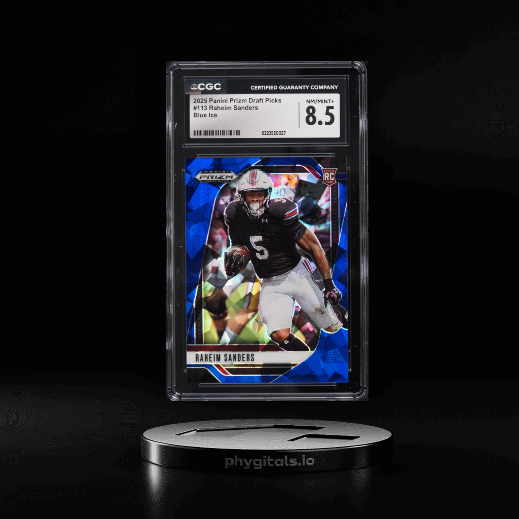 Draft Picks Blue Ice Raheim Sanders card artwork