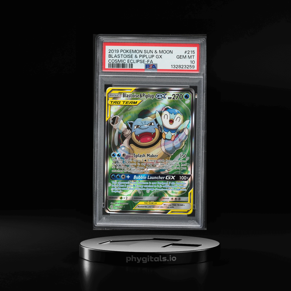 BLASTOISE & PIPLUP GX card artwork