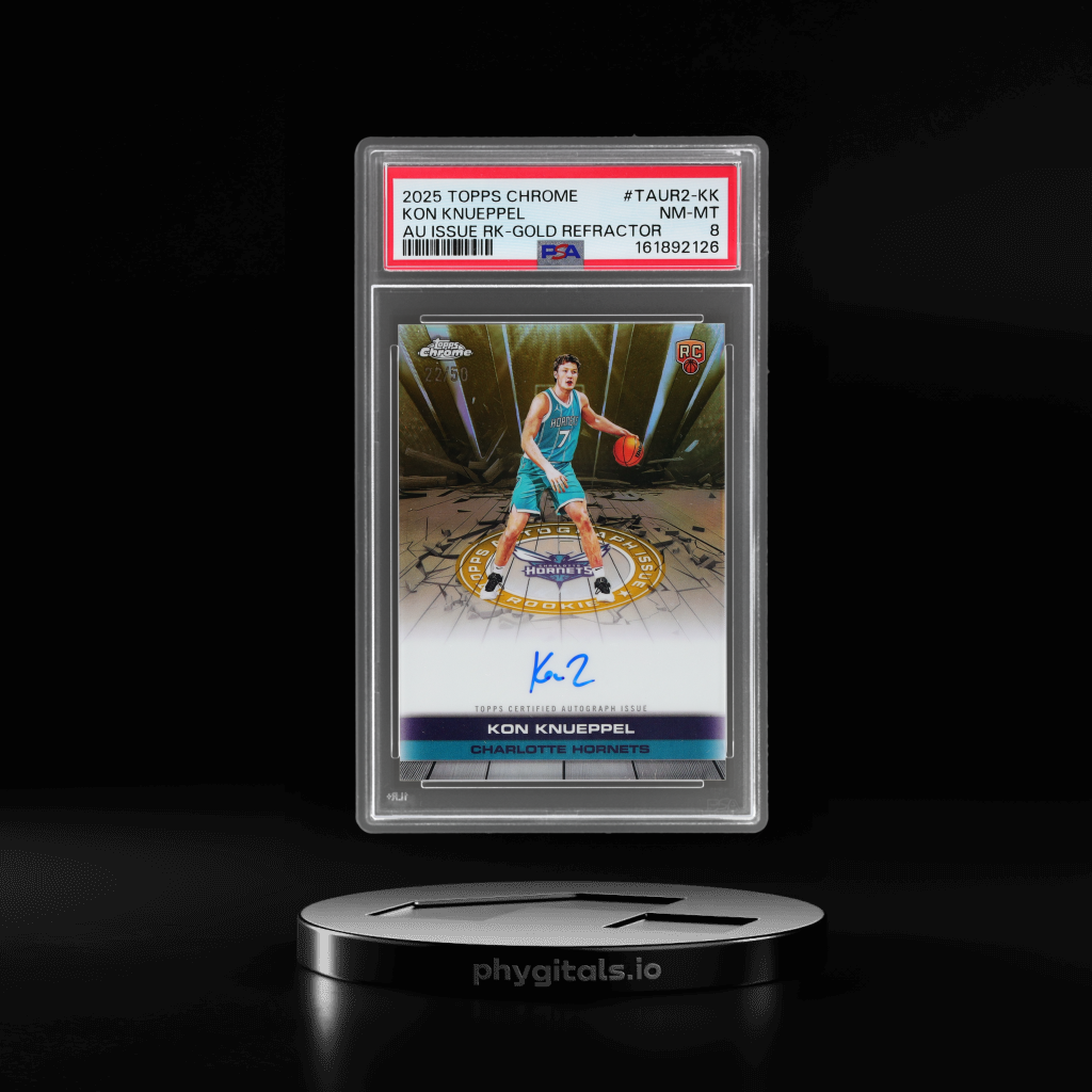 Autograph Issue Rookie Gold Refractor Kon Knueppel card artwork