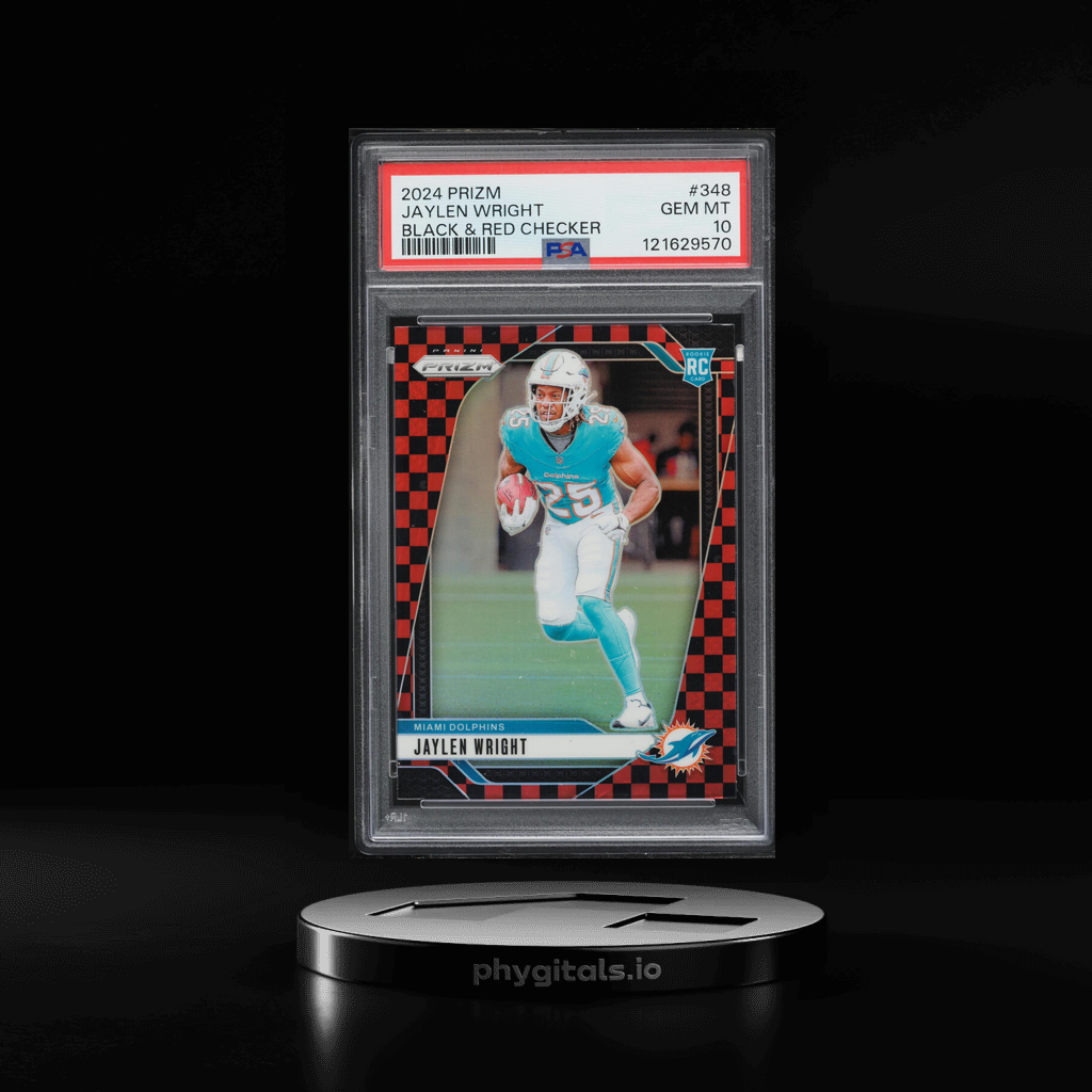 & Red Checker Jaylen Wright card artwork