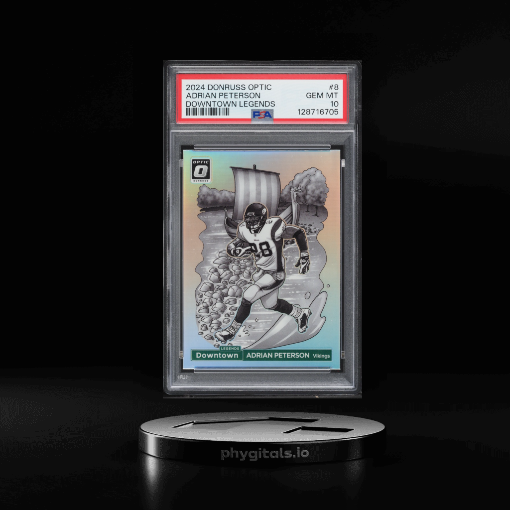 Downtown Legends Prizm Adrian Peterson card artwork