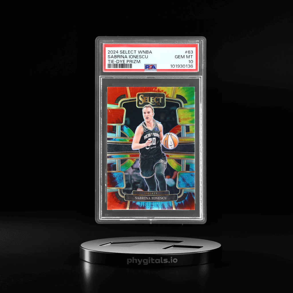 WNBA Concourse Tie-Dye Prizm Sabrina Ionescu card artwork