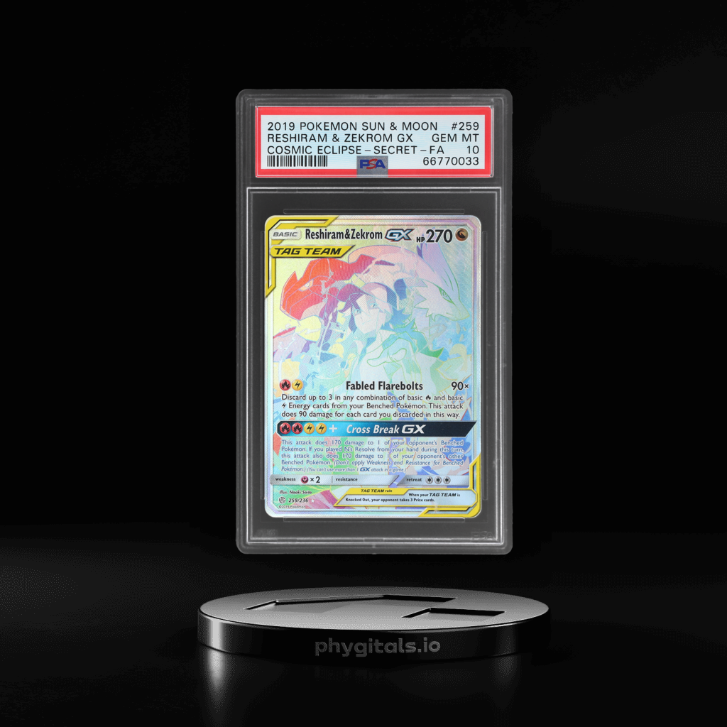 Reshiram/Zekrom Gx card artwork