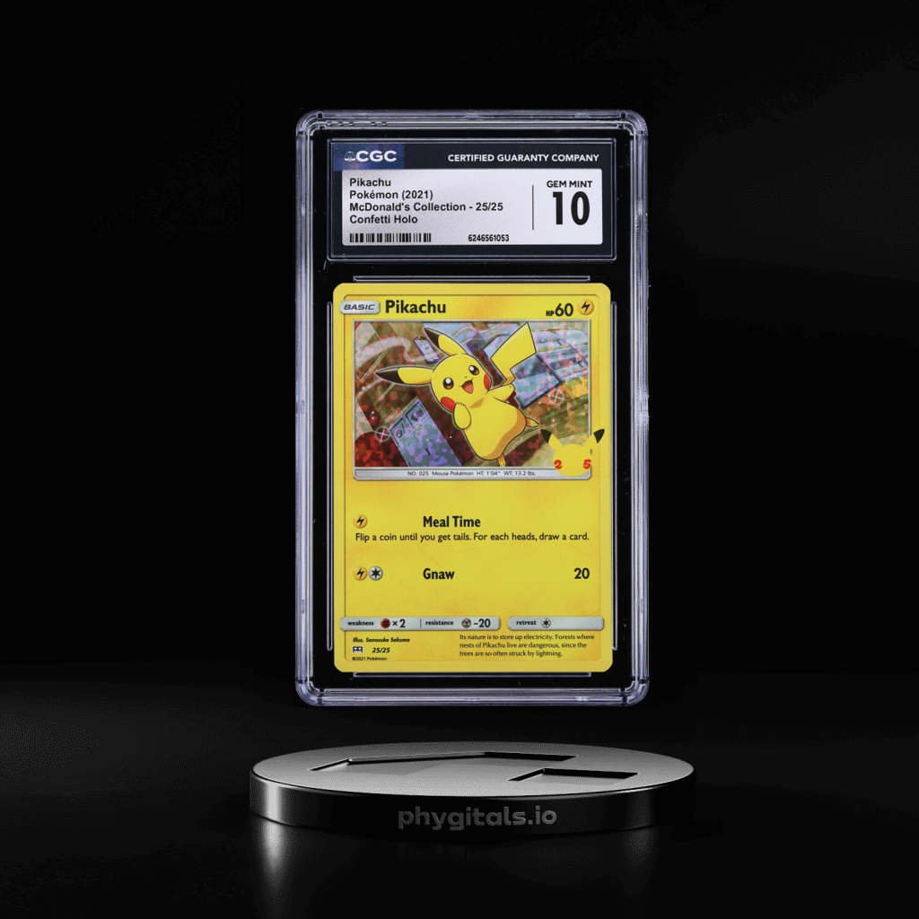McDonald's Collection Confetti Holo Pikachu card artwork