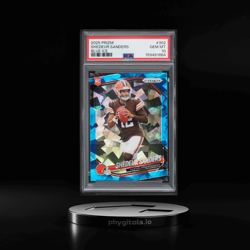 Blue Ice Shedeur Sanders card artwork