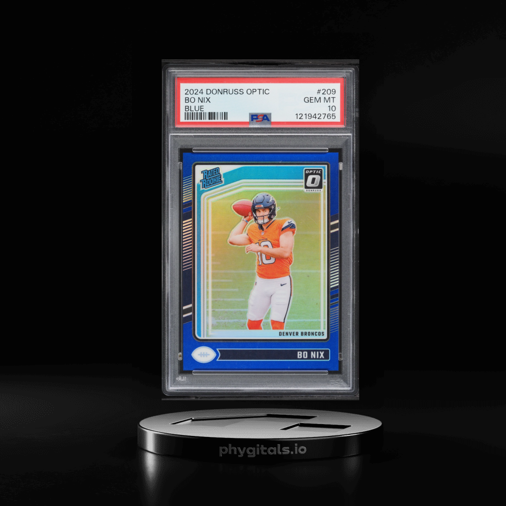 Blue Bo Nix card artwork