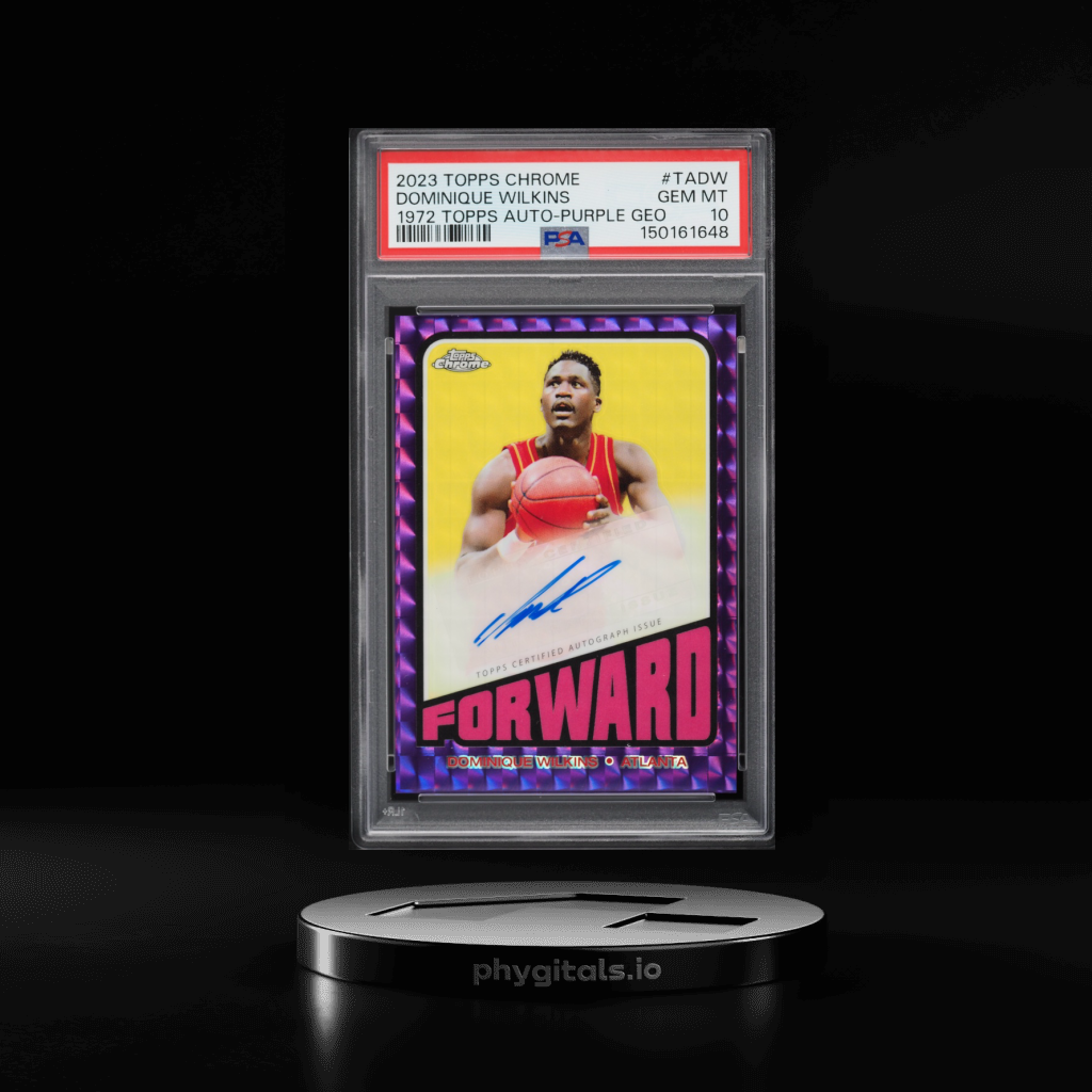 '72 Purple Geo Dominique Wilkins AUTO card artwork