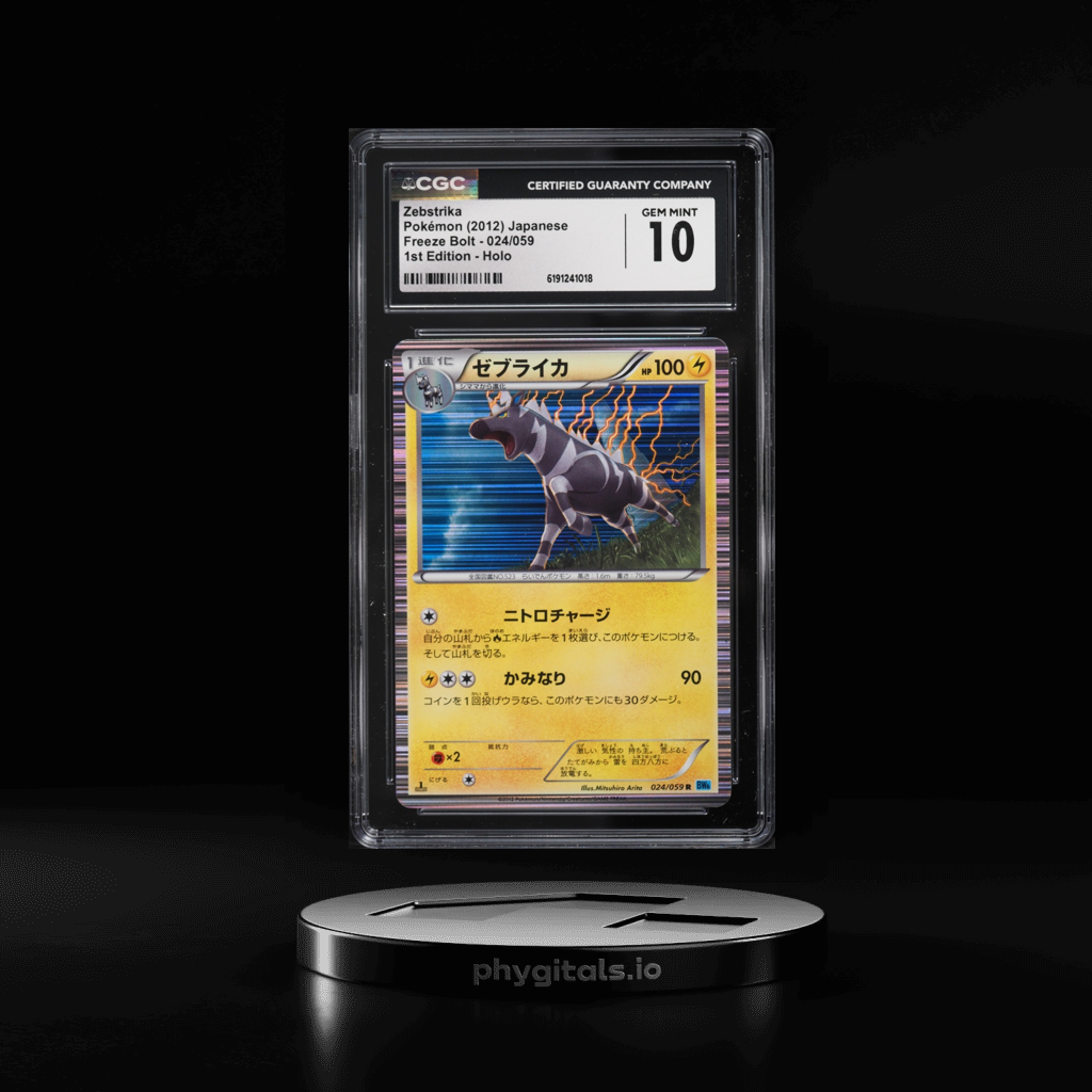 Freeze Bolt 1st Edition Holo Zebstrika card artwork