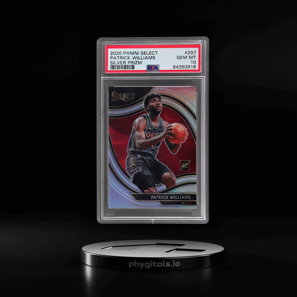 Courtside Silver Prizm Patrick Williams card artwork