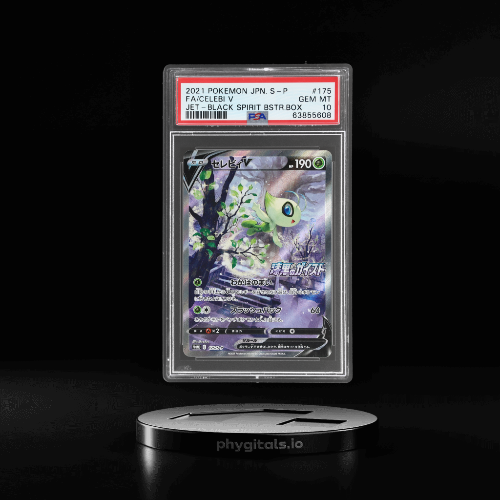 Sword and Shield Promo Japanese Jet Black Spirit Booster Box Celebi V card artwork