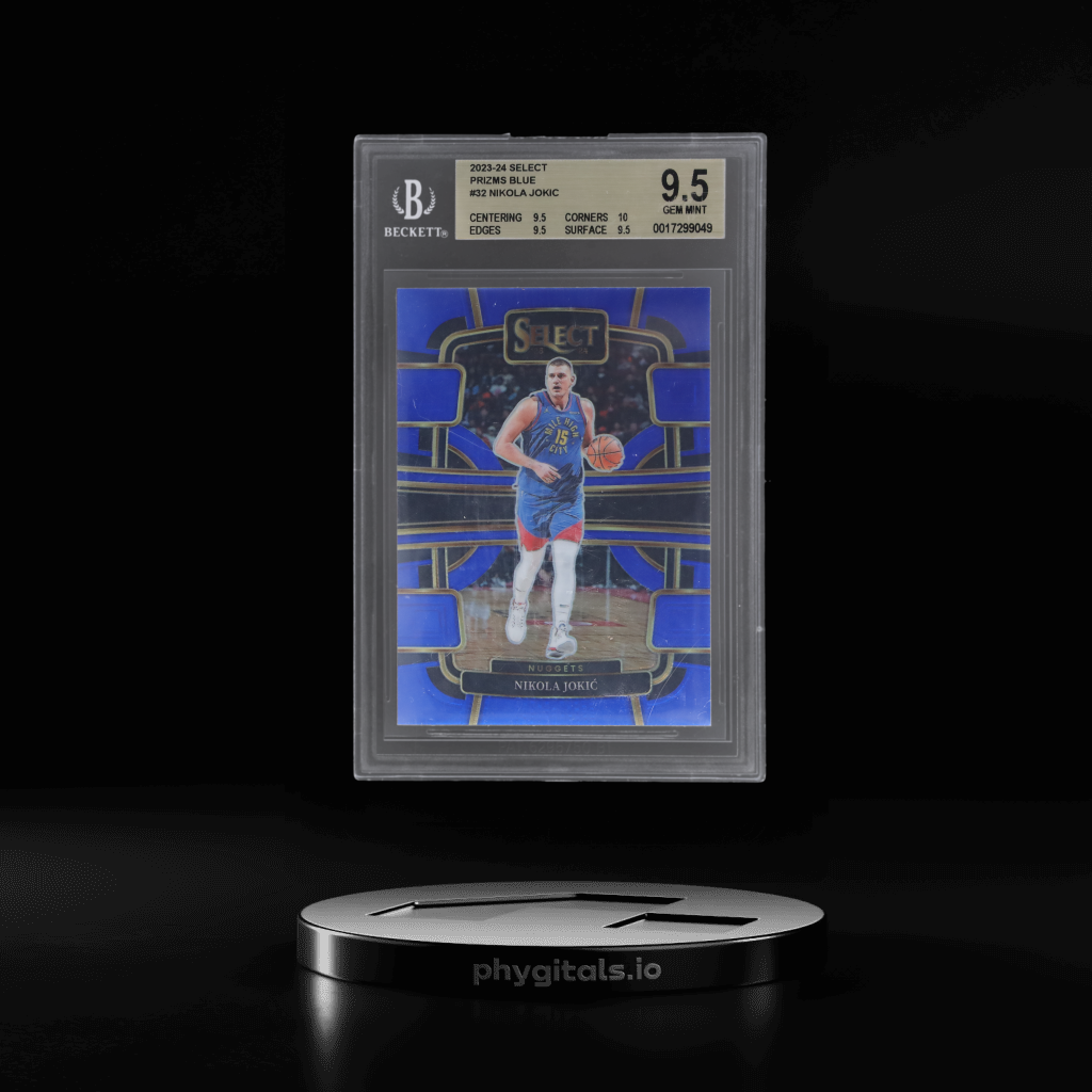 Concourse Blue Prizm Nikola Jokic card artwork