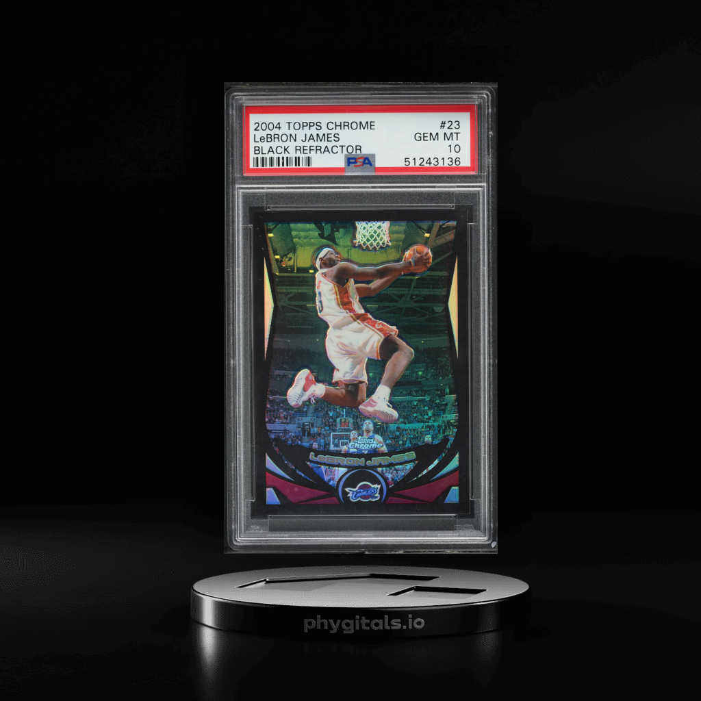 Refractor LeBron James card artwork