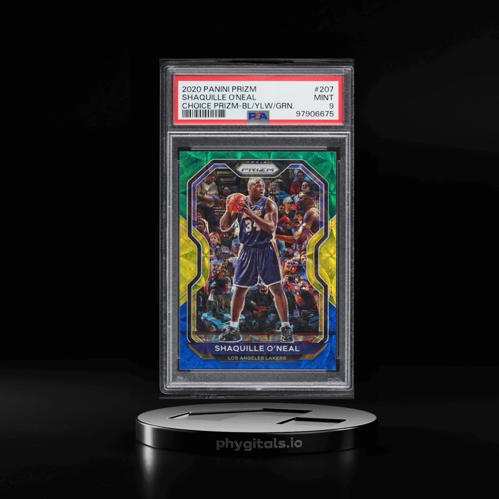 Choice Blue Yellow Green Shaquille O'Neal card artwork