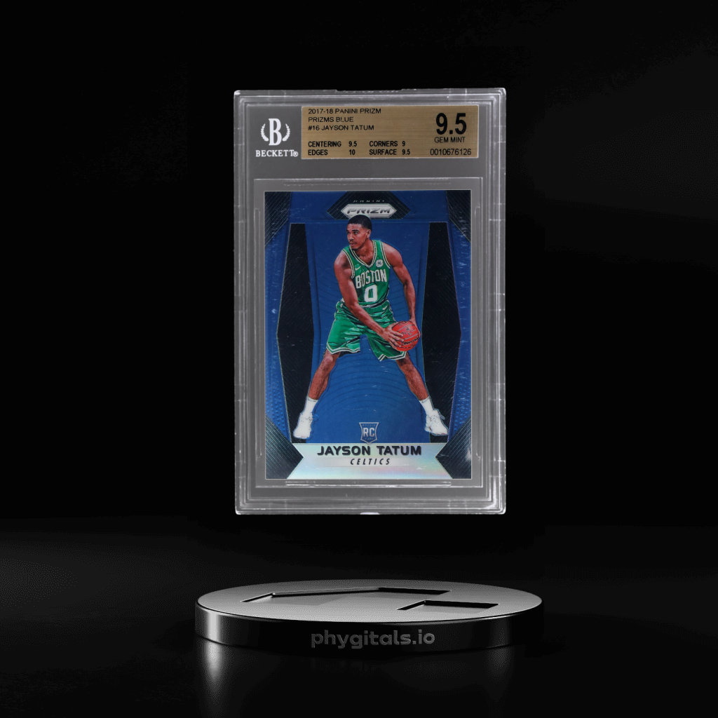 Blue Prizm Jayson Tatum card artwork