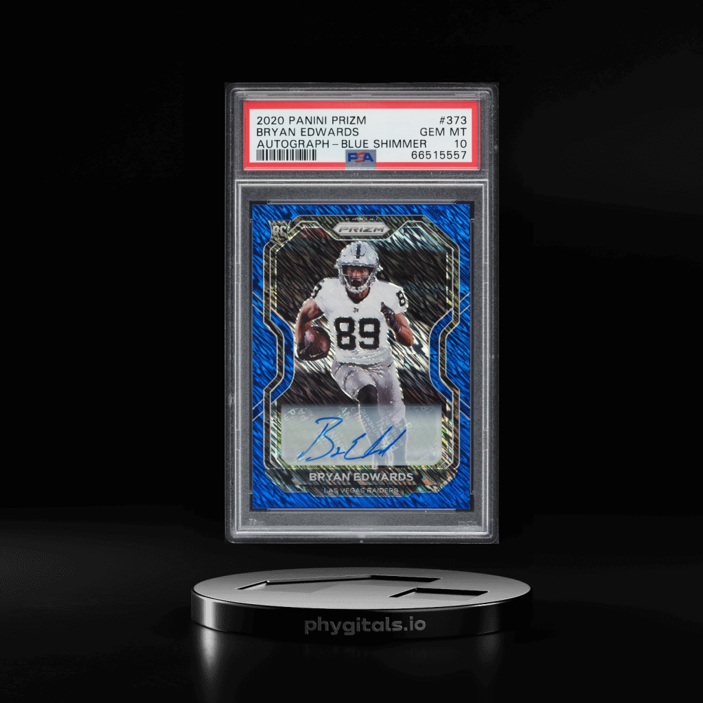 Blue Shimmer Bryan Edwards ROOKIE AUTO card artwork