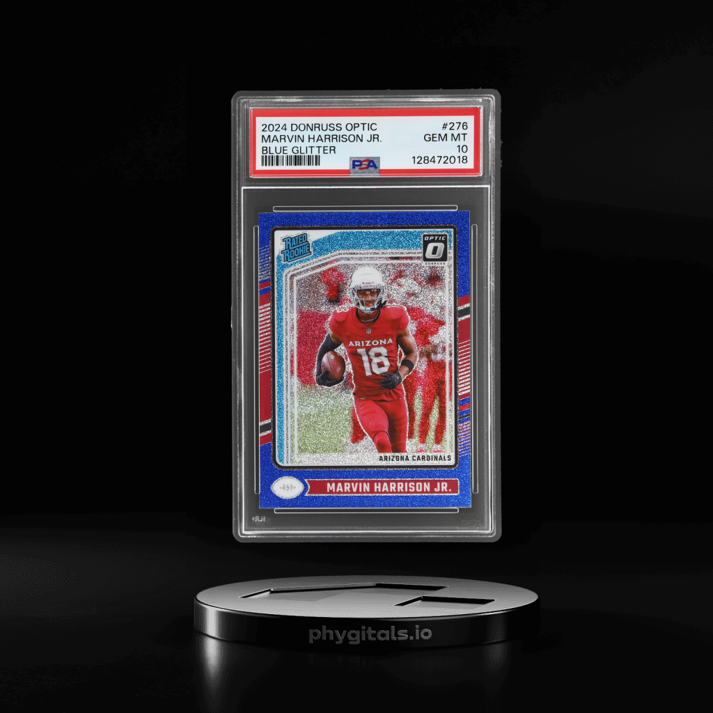 Blue Glitter Marvin Harrison Jr. card artwork