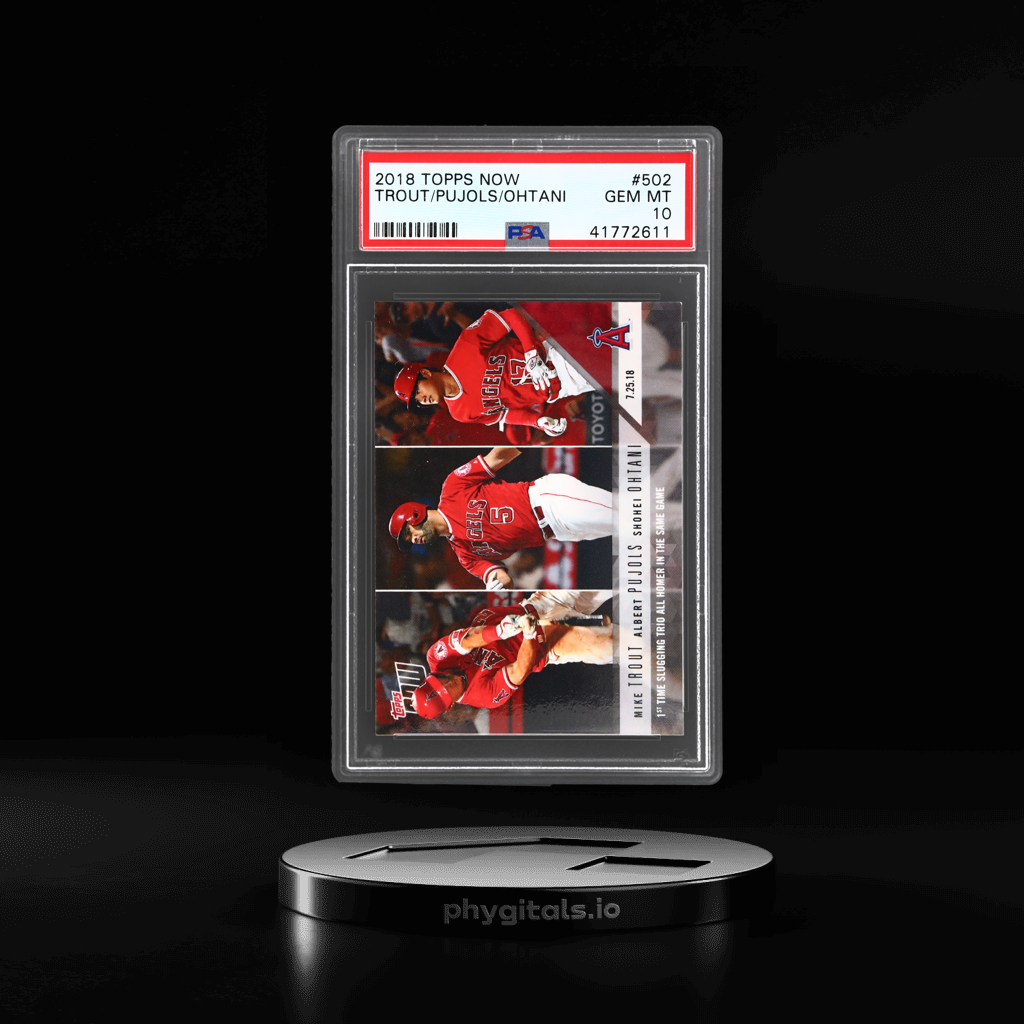 TROUT/PUJOLS/OHTANI card artwork