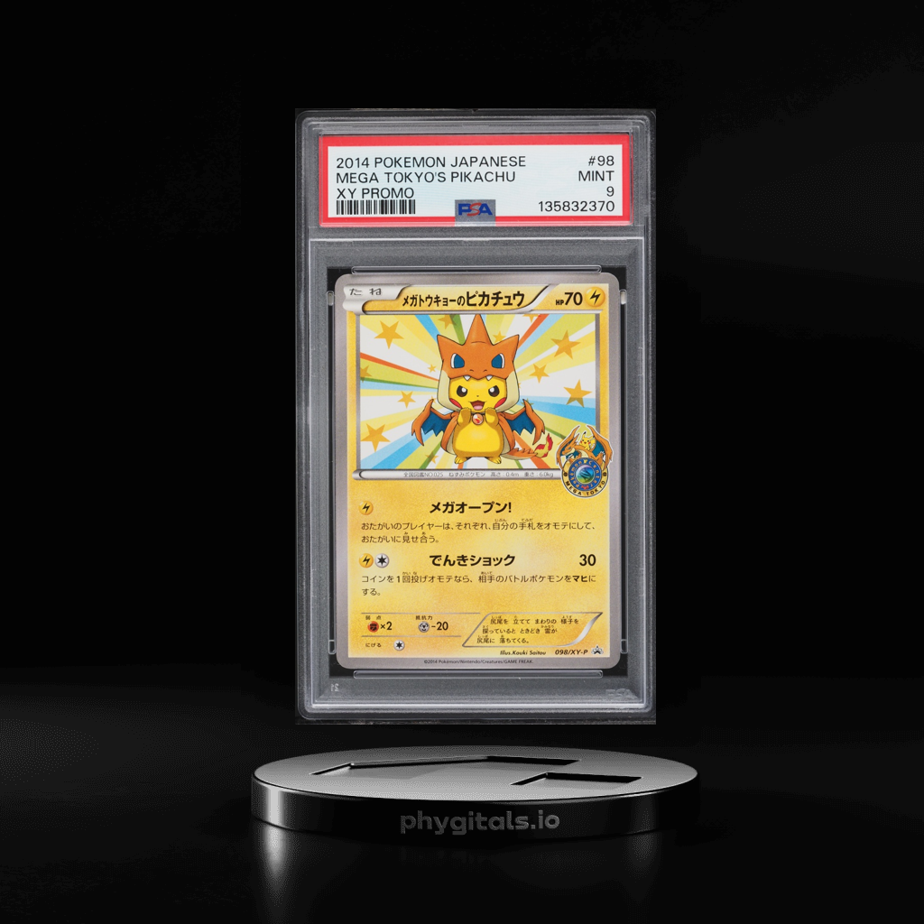 Mega Tokyo's Pikachu card artwork