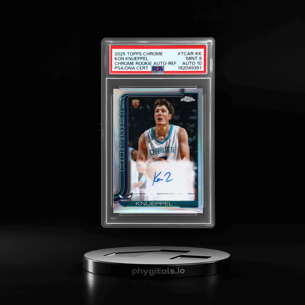 Rookie Autograph Refractor Kon Knueppel card artwork