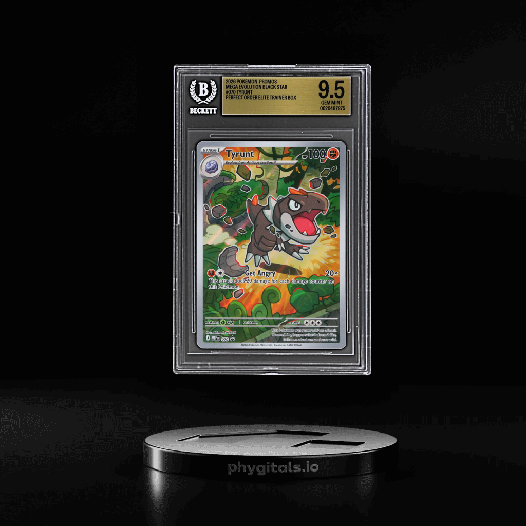 Mega Evolution Perfect Order Elite Trainer Box Tyrunt card artwork