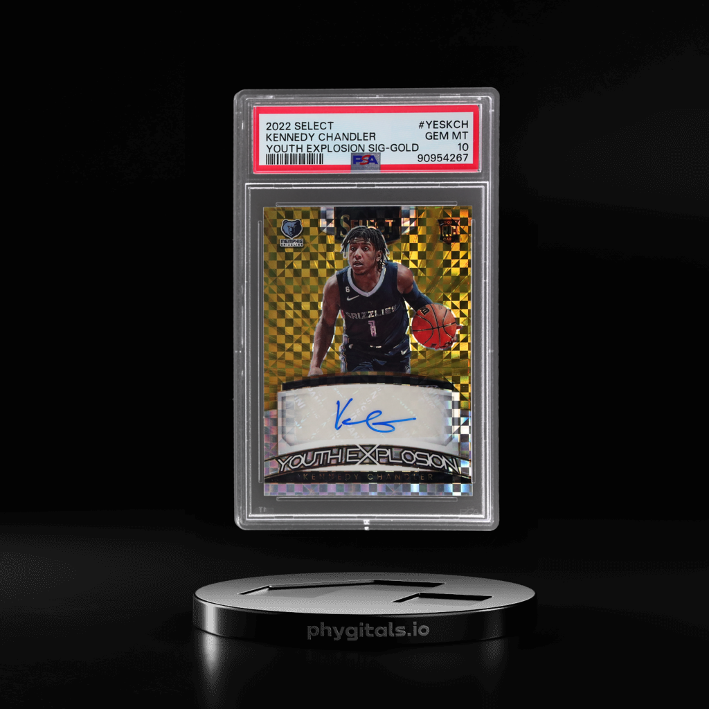 Youth Explosion Signature Gold Prizm Kennedy Chandler card artwork