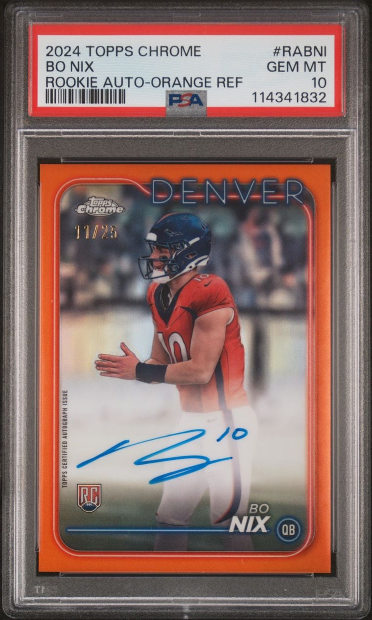 2024 BO NIX #11/25 TOPPS CHROME ORANGE REFRACTOR PSA 10.0