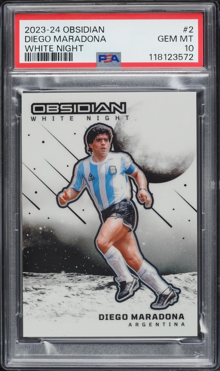 2023 Panini Obsidian White Night Diego Maradona #2 PSA 10 GEM MINT