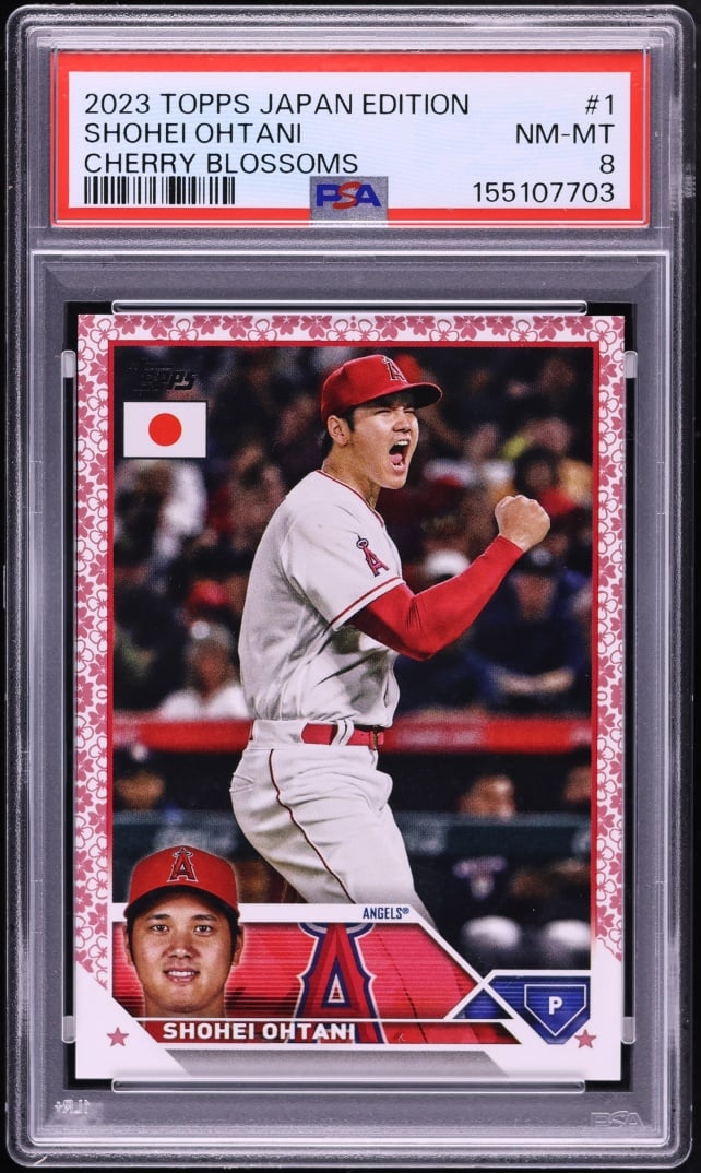 2023 Topps Japan Edition Cherry Blossoms Shohei Ohtani /99 #1 PSA 8 NM-MT