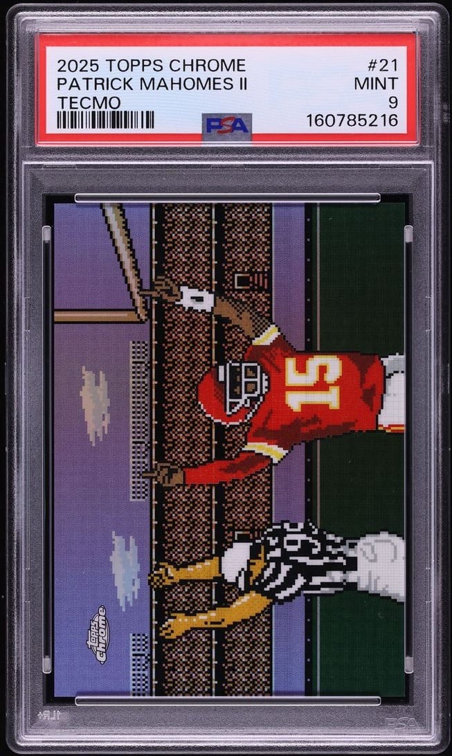 2025 Topps Chrome Tecmo Patrick Mahomes II #TECMO-21 PSA 9 MINT