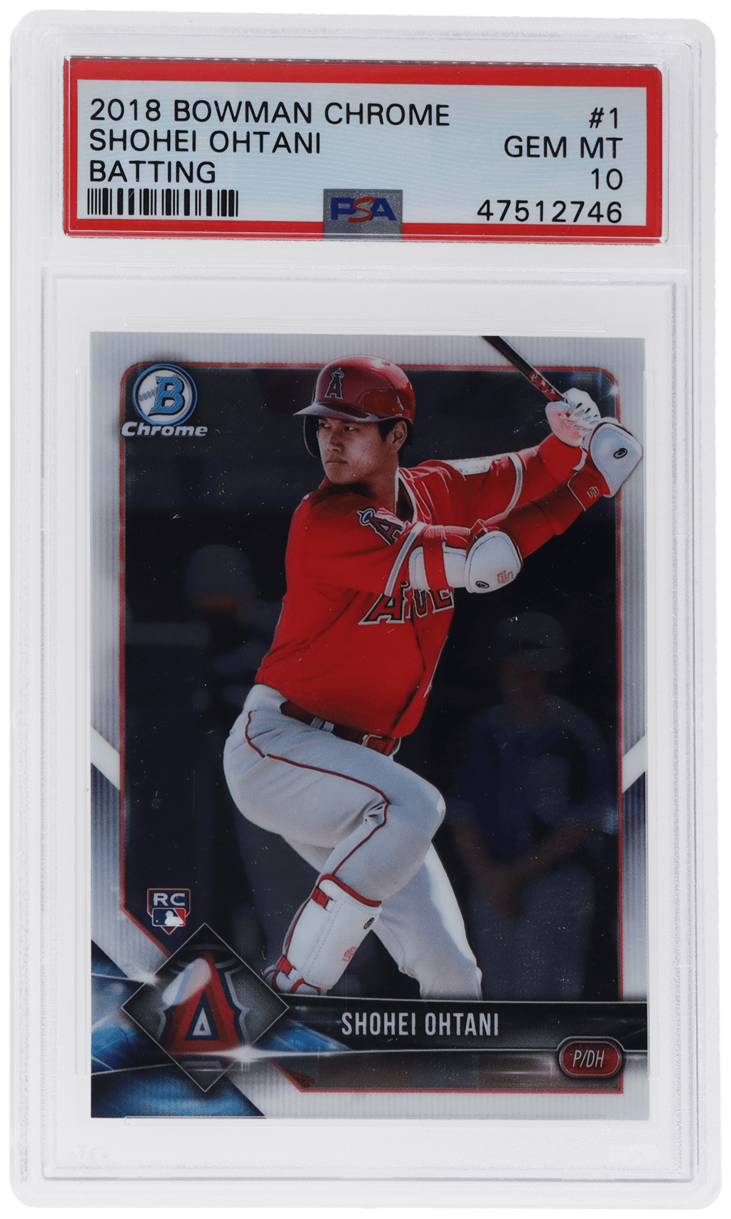 2018 Bowman Chrome Batting Shohei Ohtani #1 PSA 10