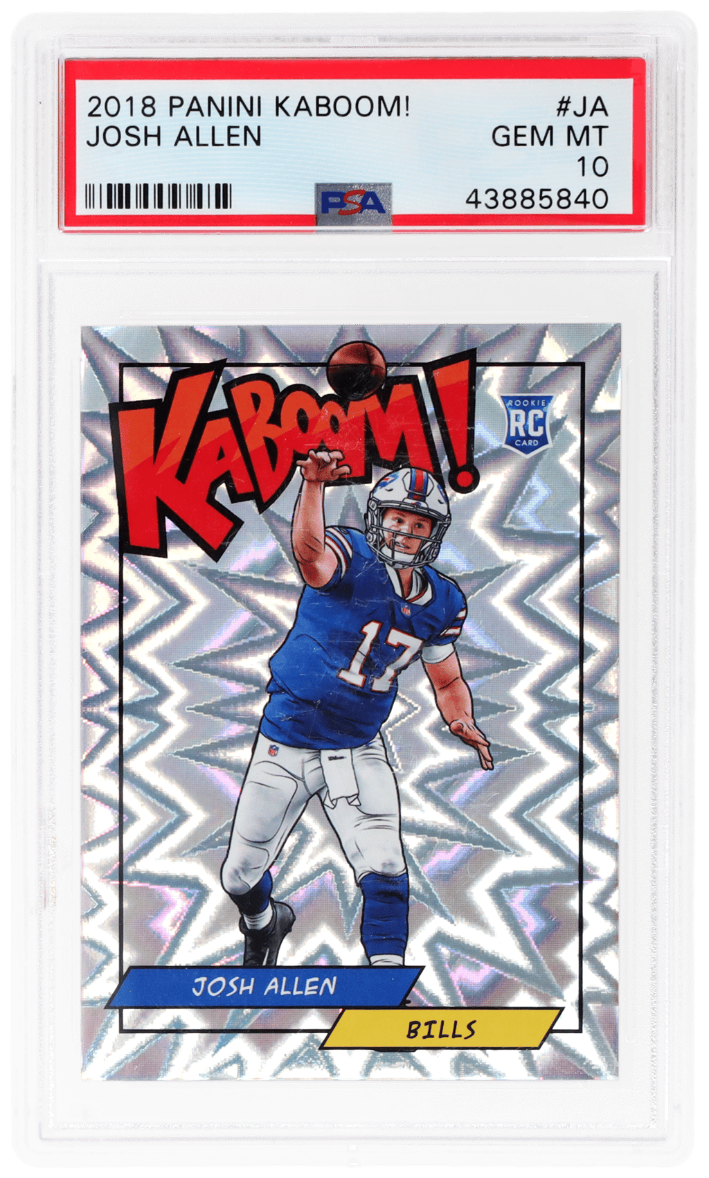 2018 Panini Kaboom! Josh Allen #K-JA PSA 10