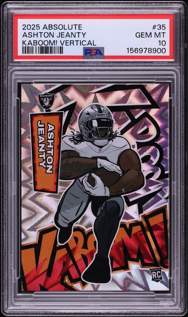 2025 Absolute Kaboom! Vertical Ashton Jeanty ROOKIE #35 PSA 10 GEM MINT