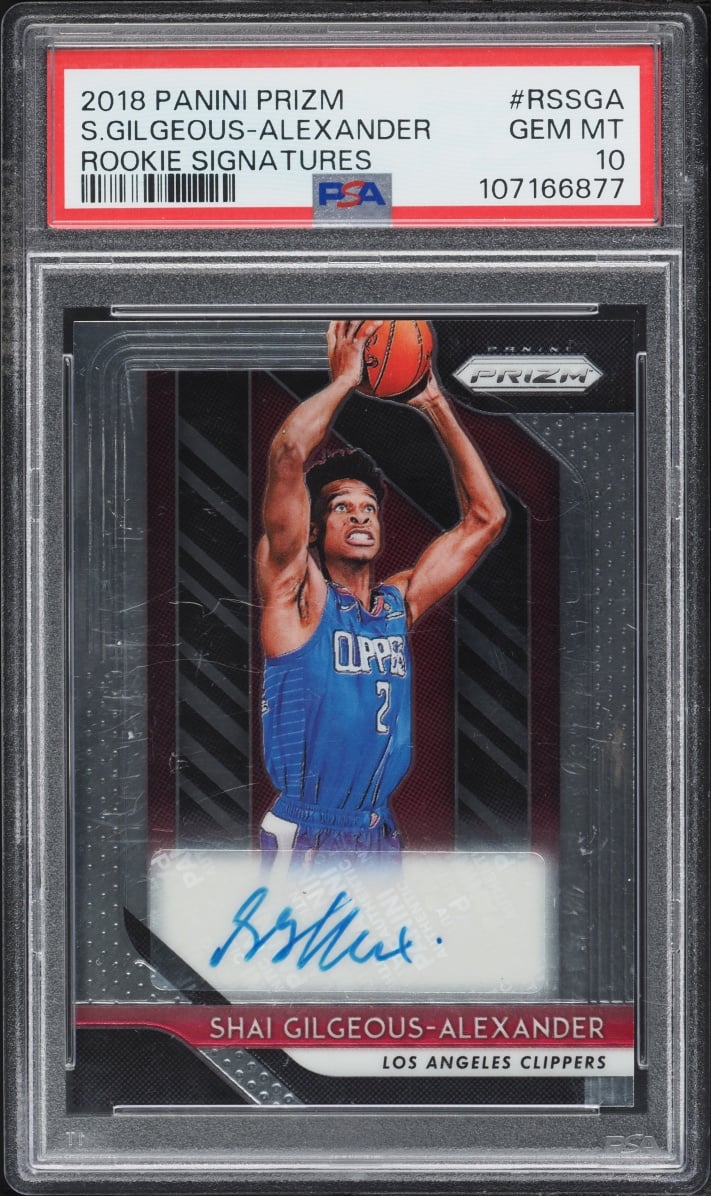 2018 Panini Prizm Shai Gilgeous-Alexander ROOKIE AUTO #RS-SGA PSA 10 GEM MINT