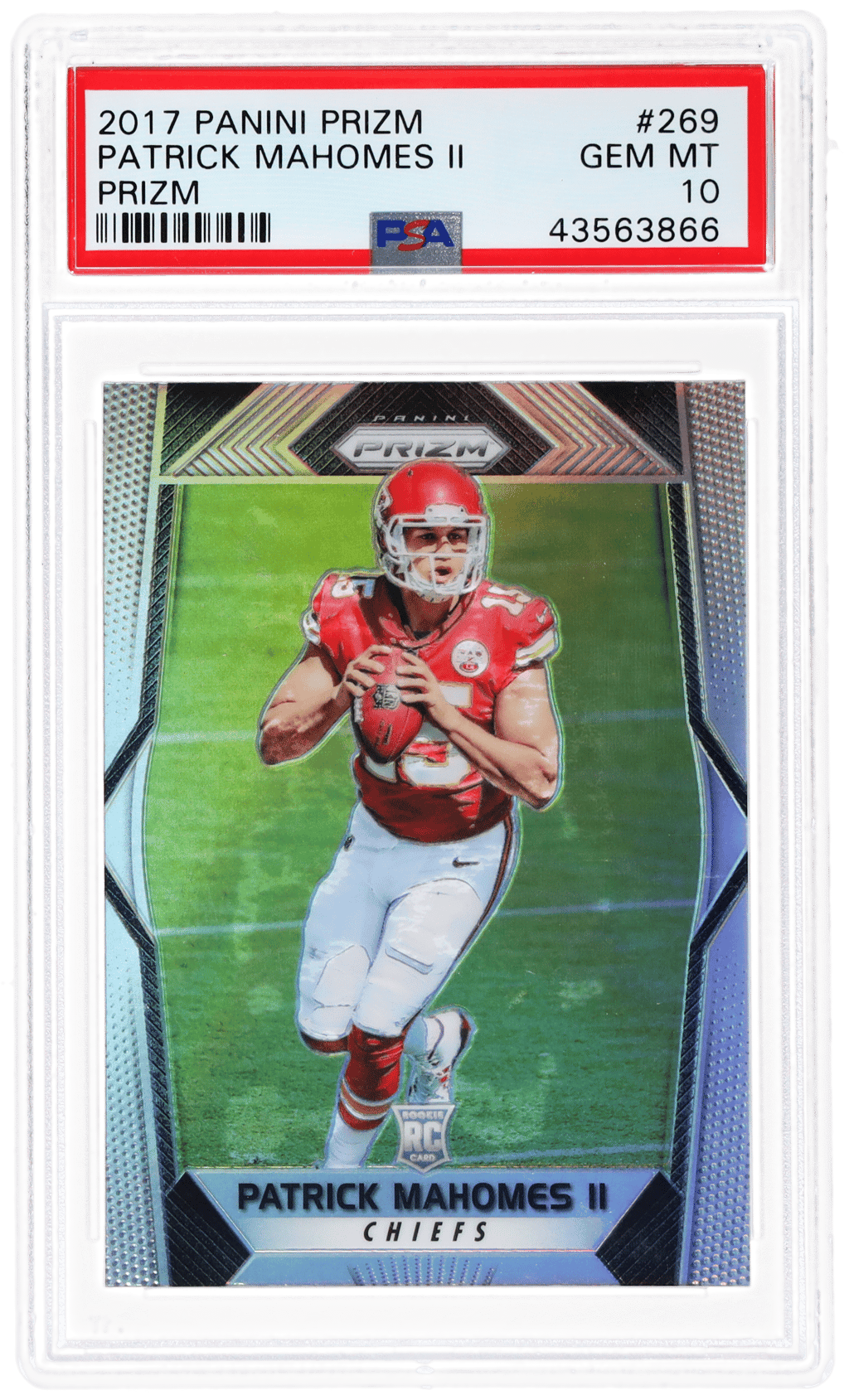 2017 Panini Prizm Prizm Patrick Mahomes II #269 PSA 10