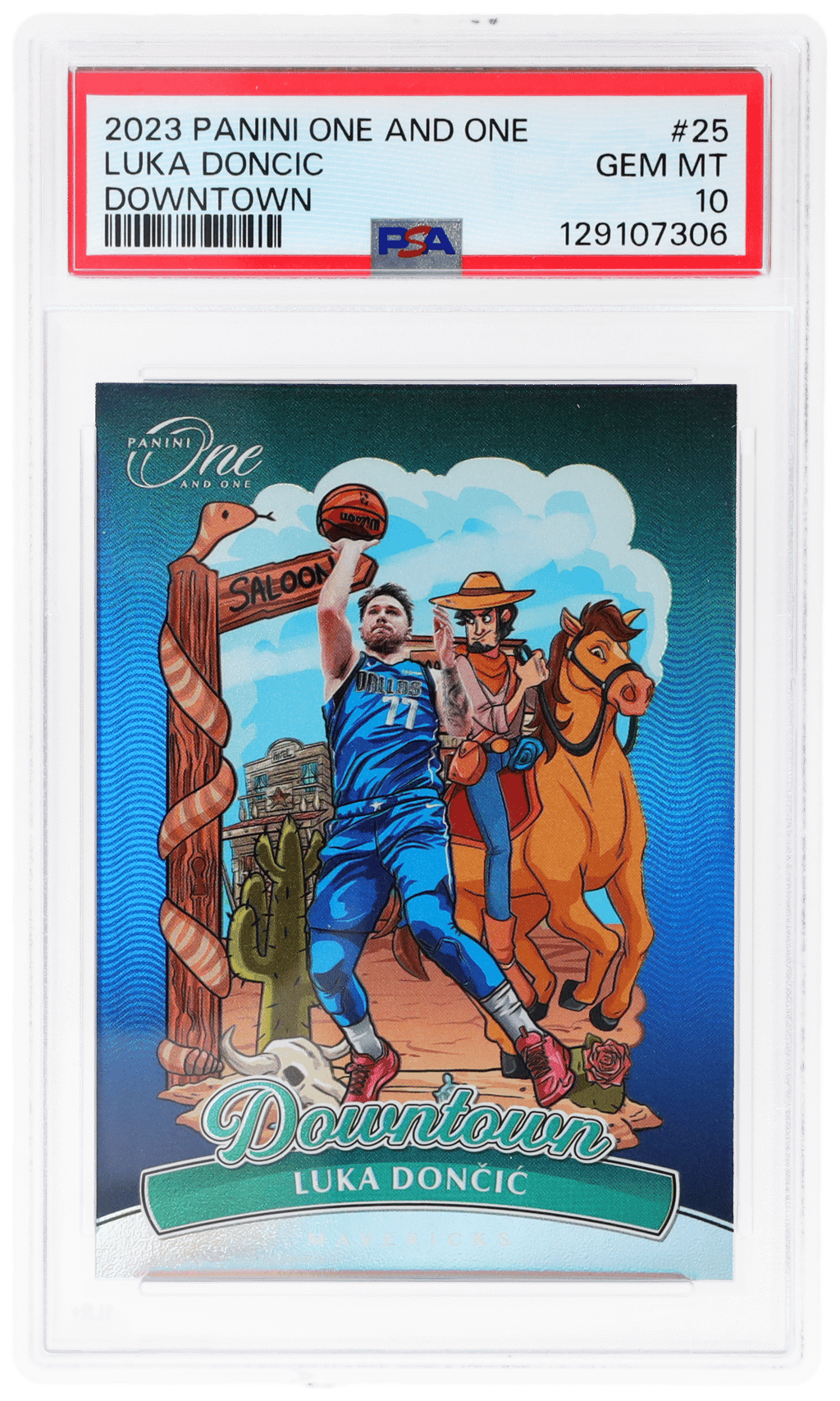 2023 Panini One and One Downtown Luka Doncic #25 PSA 10