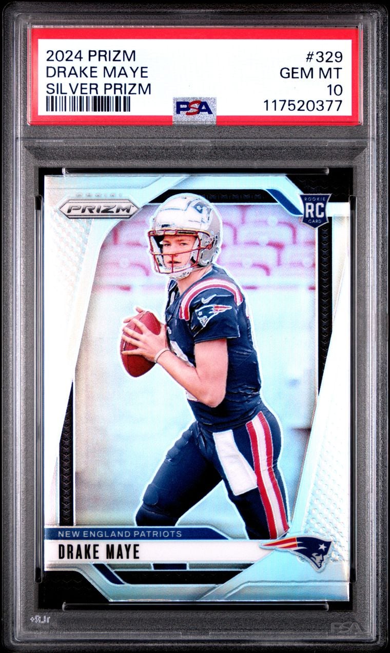 2024 Drake Maye #329 Prizm Silver PSA 10.0