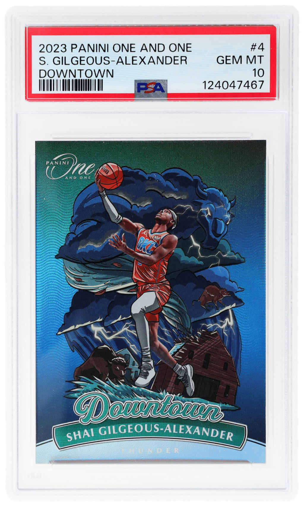 2023 Panini One and One Downtown Shai Gilgeous-Alexander #4 PSA 10