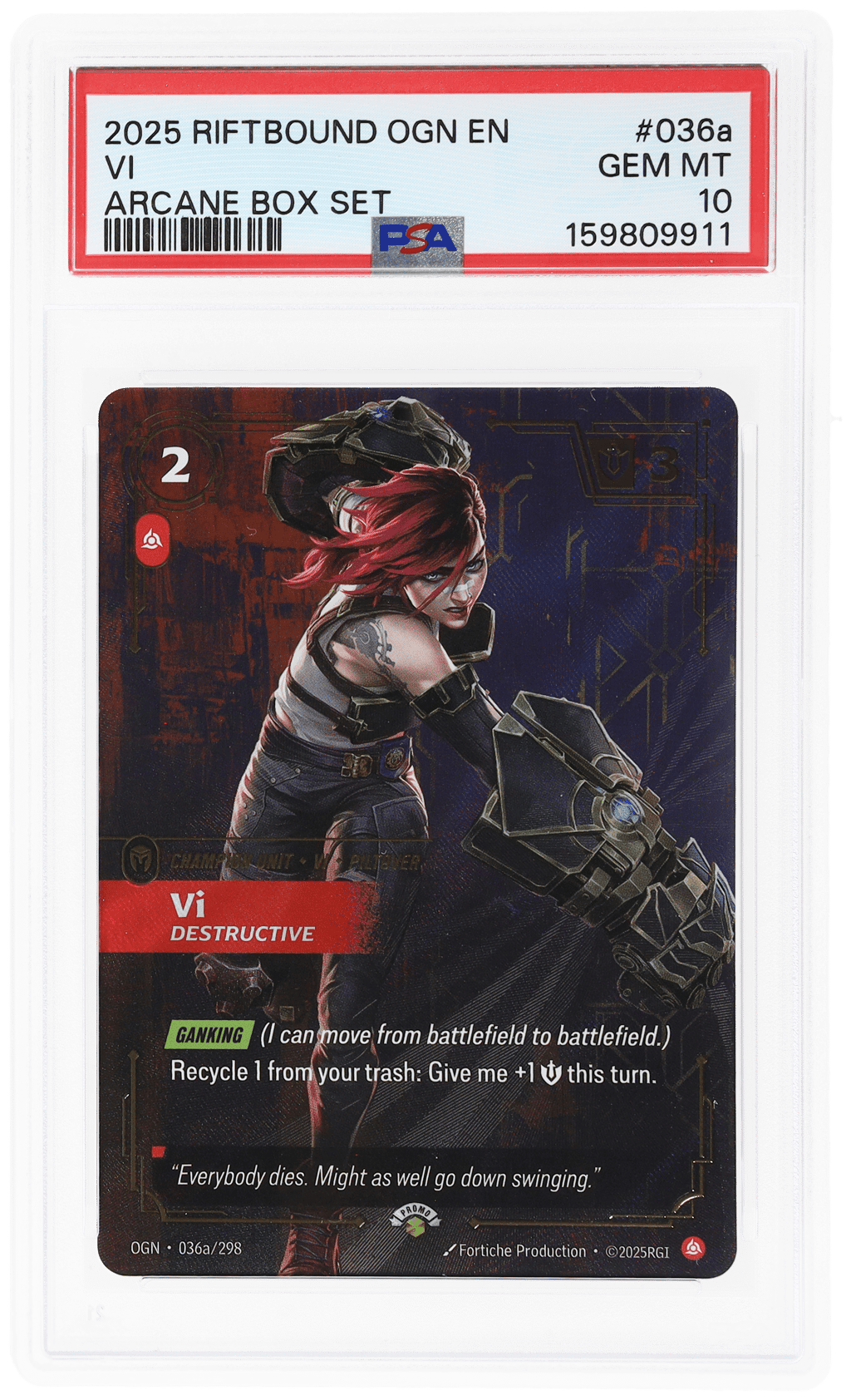 2025 Riftbound League of Legends Origins Arcane Box Set VI #036a PSA 10