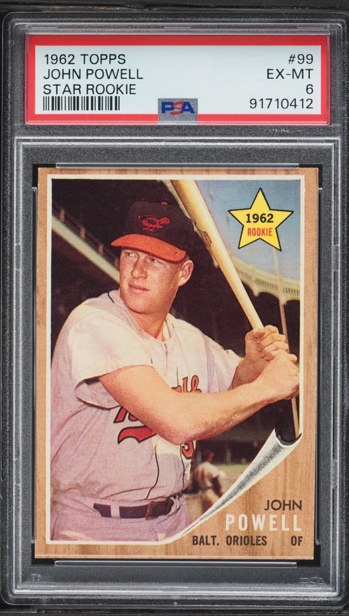 1962 Topps Boog Powell ROOKIE #99 PSA 6 EXMT