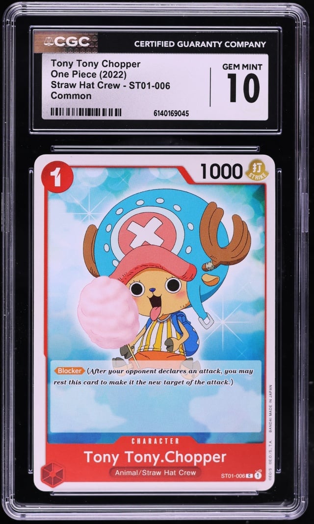 2022 One Piece Straw Hat Crew Tony Tony Chopper #ST01-006 CGC 10 GEM MINT