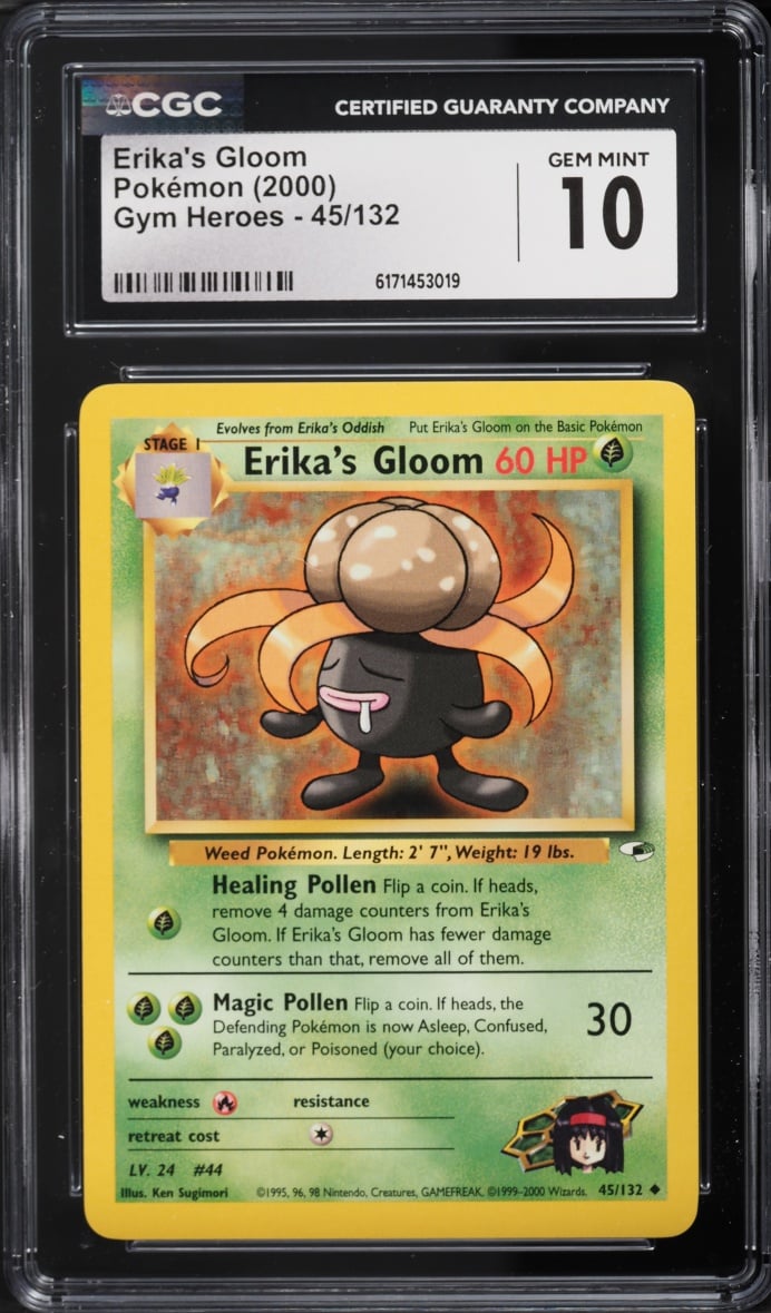 2000 Pokemon Gym Heroes Erika's Gloom #45 CGC 10 GEM MINT