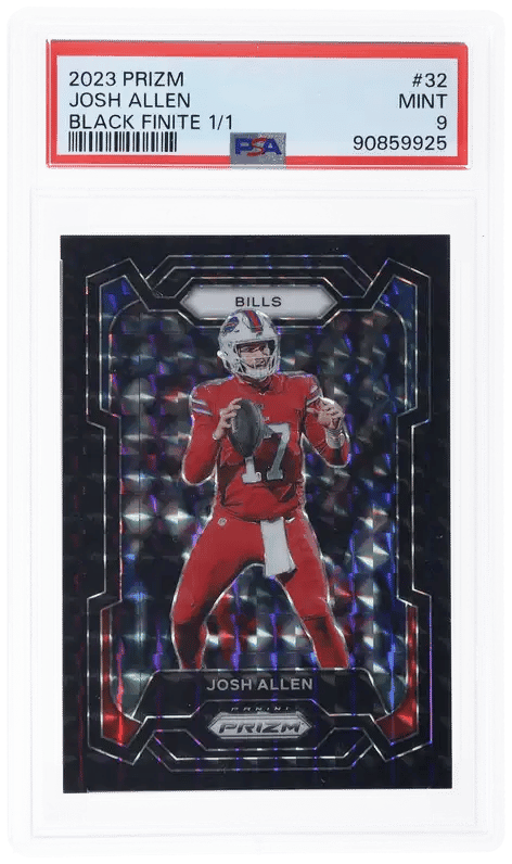 2023 Panini Prizm Black Finite Prizm Josh Allen #32 PSA 9