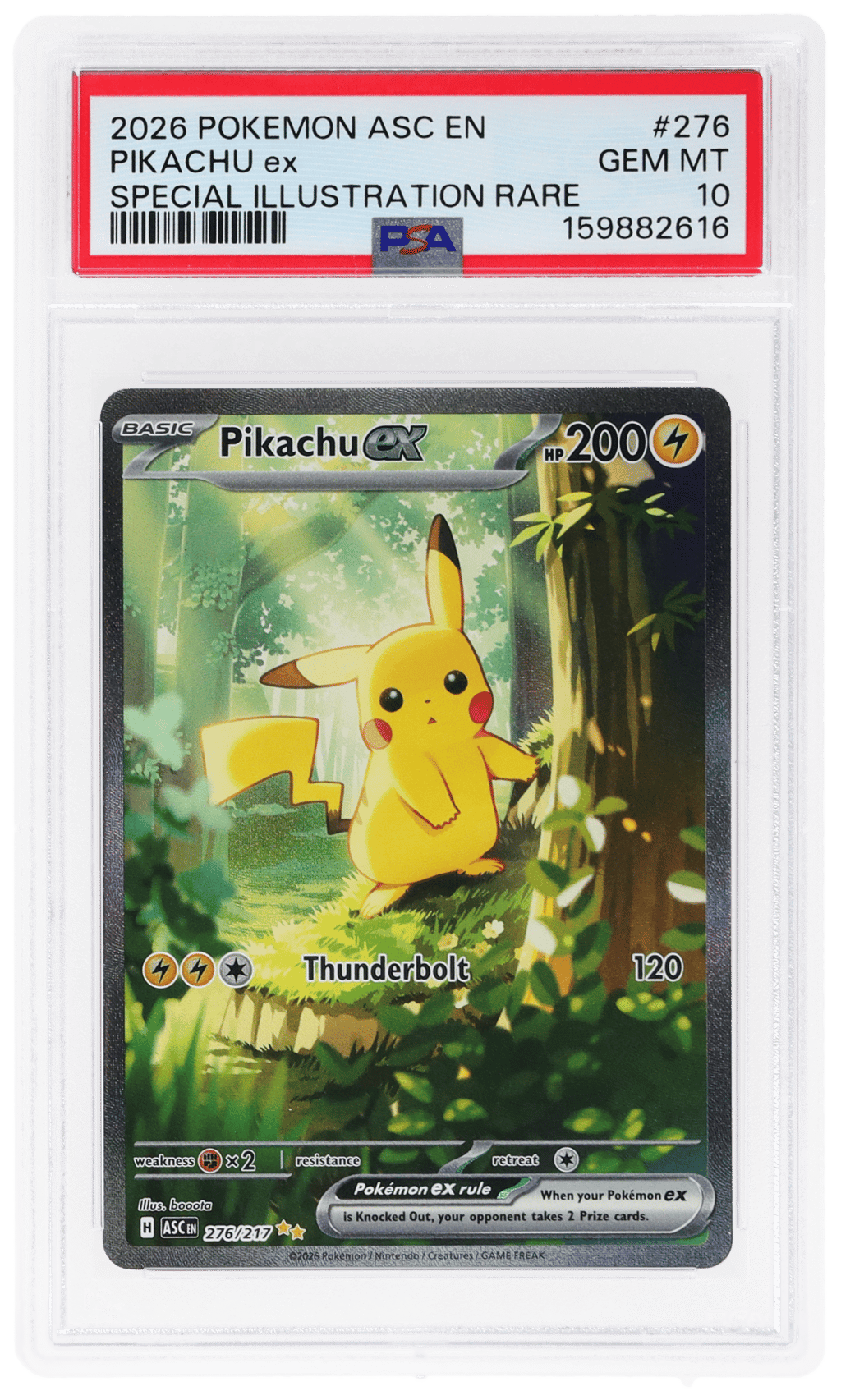 2026 Pokemon Mega Evolution Ascended Heroes Special Illustration Rare Pikachu Ex #276 PSA 10