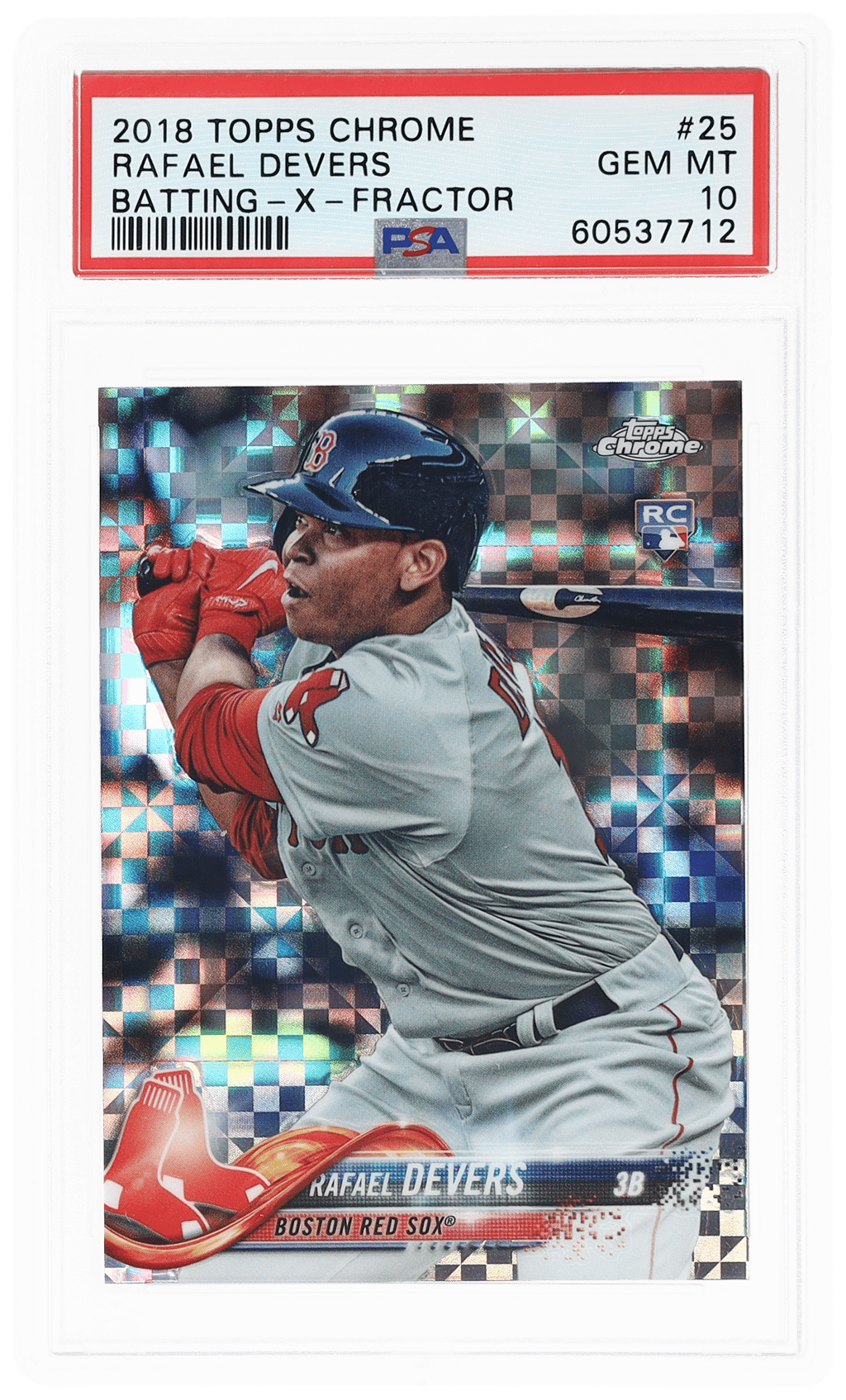 2018 Topps Chrome Xfractor Rafael Devers #25 PSA 10