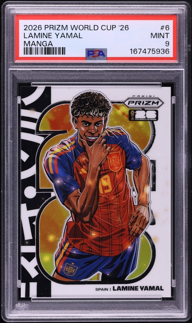 2026 Panini Prizm FIFA World Cup Manga Lamine Yamal #6 PSA 9 MINT