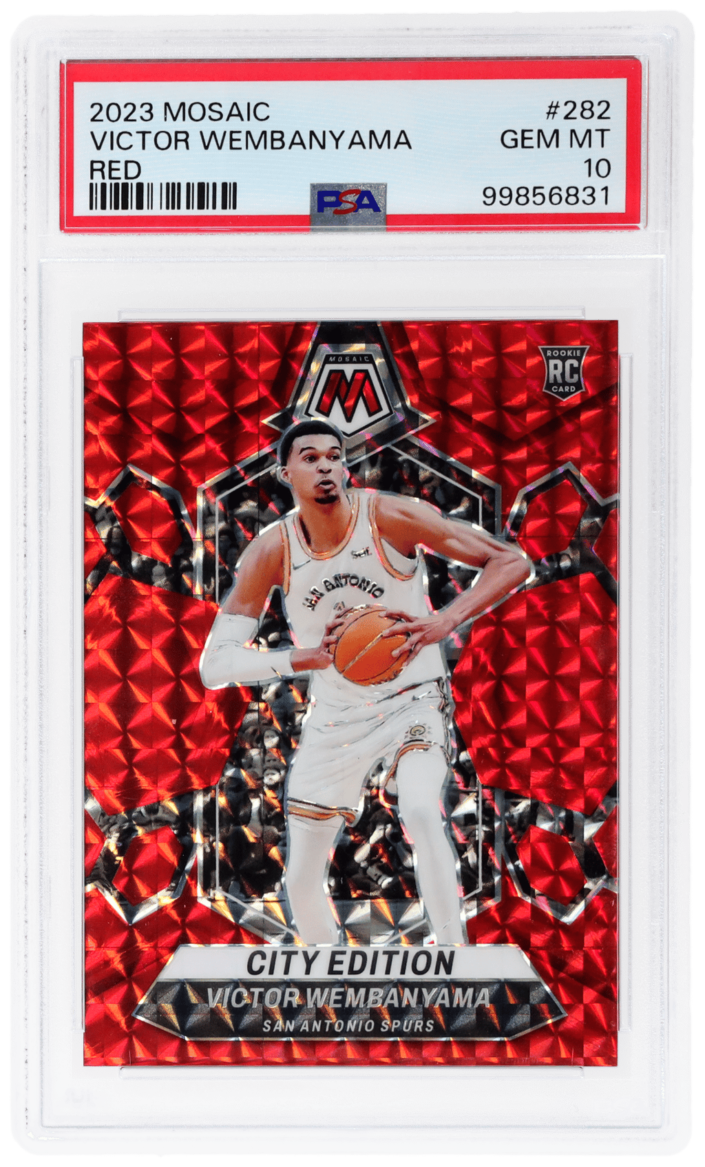 2023 Panini Mosaic Red Victor Wembanyama #282 PSA 10